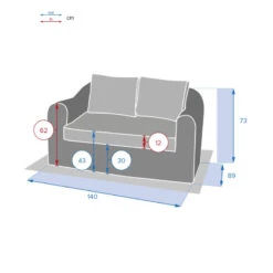 Canapé 2 Places Moorea Hespéride Terre Ombre -Mobilier Pleinair canape 2 places moorea hesperide terre ombre 2