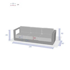 Canapé Extérieur 3 Places Allure Blanc Hespéride -Mobilier Pleinair canape exterieur 3 places allure blanc hesperide 2