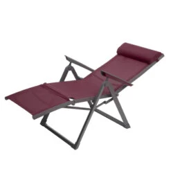 Chaise Longue Decima Hespéride Bordeaux/graphite -Mobilier Pleinair chaise long decima hesperide bordeaux 3