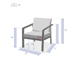 Fauteuil 1 Place Pavane Graphite Hespéride 11 Fauteuil 1 Place Pavane Graphite Hespéride -Mobilier Pleinair fauteuil 1 place pavane graphite hesperide 5