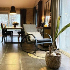 Fauteuil à Bascule Nevada Noir Graphite Hespéride 11 Fauteuil à Bascule Nevada Noir Graphite Hespéride -Mobilier Pleinair fauteuil a bascule nevada noir graphite hesperide 5