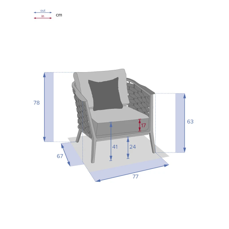 Fauteuil De Salon Extérieur 1 Place Embruns Hespéride 4 Fauteuil De Salon Extérieur 1 Place Embruns Hespéride – Image 4