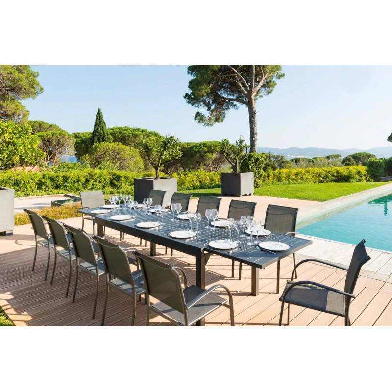 Fauteuil Empilable Piazza Hespéride Anthracite/graphite 8 Fauteuil Empilable Piazza Hespéride Anthracite/graphite – Image 8