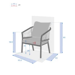 Fauteuil Extérieur 1 Place Oriengo Anthracite Hespéride -Mobilier Pleinair fauteuil exterieur 1 place oriengo anthracite hesperide 3