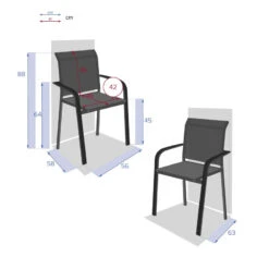 Fauteuil Extérieur Essentia Anthracite/graphite Hespéride -Mobilier Pleinair fauteuil exterieur essentia anthracite graphite hesperide 4