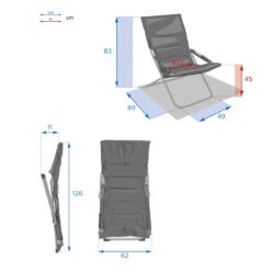 Fauteuil Relax Milos Ardoise Hespéride -Mobilier Pleinair fauteuil relax milos ardoise hesperide 1 3
