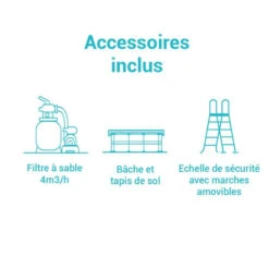 Kit Piscine Tubulaire Ultra XTR 4.88 X H1.22 Intex -Mobilier Pleinair kit piscine tubulaire ultra frame 488xh122 intex 2