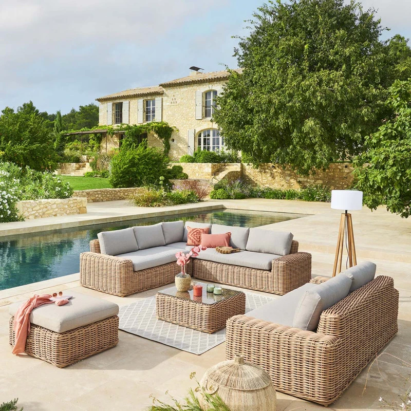 Pouf Extérieur Savinia Coloris Tahini Hespéride 3 Pouf Extérieur Savinia Coloris Tahini Hespéride – Image 3