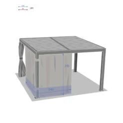 Rideaux Pour Tonnelle Majaé 3,6x3,6 M Hespéride -Mobilier Pleinair rideaux pour tonnelle majae 36x36 m hesperide 1 2