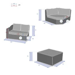 Salon Angle Moorea 5 Places Savana Hespéride -Mobilier Pleinair salon angle moorea 5 places savana hesperide 9