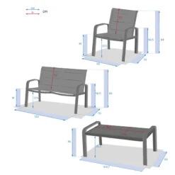 Salon De Jardin 4 Places Elyn Noisette / Blanc Hespéride -Mobilier Pleinair salon de jardin 4 places elyn noisette blanc hesperide 1 5