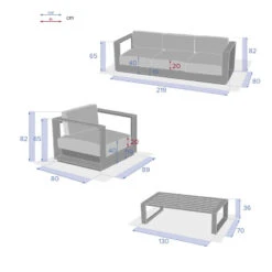 Salon De Jardin Allure Gris Minéral/blanc 5p Hespéride -Mobilier Pleinair salon de jardin allure gris mineralblanc 5p hesperide 3