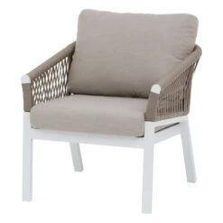 Salon De Jardin Oriengo 5 Places Taupe/blanc Hespéride -Mobilier Pleinair salon de jardin oriengo 5 places taupe blanc hesperide 4