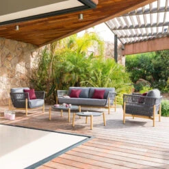 Salon De Jardin 5 Places Rubby Graphite Hespéride