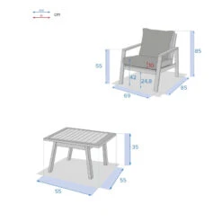 Salon Duo Extérieur Tiwi Acacia Hespéride -Mobilier Pleinair salon duo exterieur tiwi acacia hesperide 3