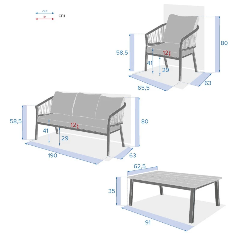 Salon De Jardin Oriengo 5 Places Anthracite/graphite Hespéride 10 Salon De Jardin Oriengo 5 Places Anthracite/graphite Hespéride – Image 10