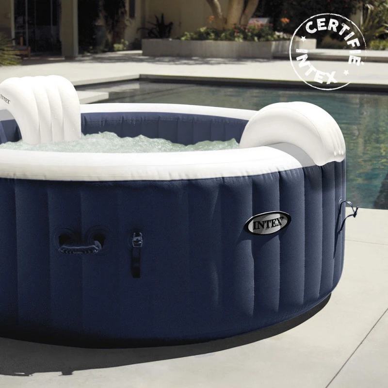 Spa Gonflable 4 Places Bulles Et Leds Blue Navy Intex 7 Spa Gonflable 4 Places Bulles Et Leds Blue Navy Intex – Image 7