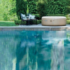 Spa Gonflable Sahara Rond 6 Places Intex -Mobilier Pleinair spa gonflable intex rond beige 6 places 3