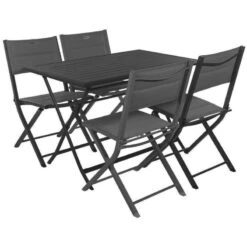 Table Alu Pliante Azua 4 Places Graphite Hespéride -Mobilier Pleinair table aluminium azua 4 places graphite hesperide 3