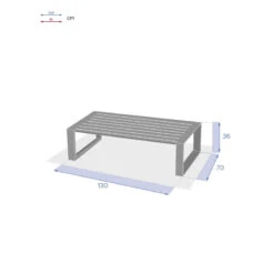 Table Basse Extérieure Allure Blanc Hespéride -Mobilier Pleinair table basse exterieure allure blanc hesperide 2