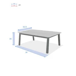 Table Basse Extérieure Oriengo Blanc Hespéride 8 Table Basse Extérieure Oriengo Blanc Hespéride -Mobilier Pleinair table basse exterieure oriengo blanc hesperide 3