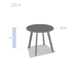 Table Basse Saona D 50 Cm Bleu Canard Hespéride -Mobilier Pleinair table basse saona d 50 cm bleu canard hesperide 2
