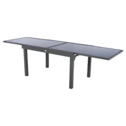 Table Rectangulaire Ext. Verre Piazza 10 P. Graphite Hespéride