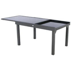 Table Rectangulaire Ext. Verre Piazza 10 P. Graphite Hespéride -Mobilier Pleinair table piazza extensible 10 personnes anthracite graphite hesperide 4