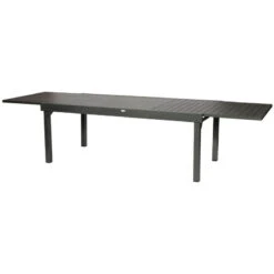 Table Rectangulaire Extensible Piazza 12 P. Graphite Hespéride -Mobilier Pleinair table rectangulaire extensible piazza 12 personnes graphite hesperide 4