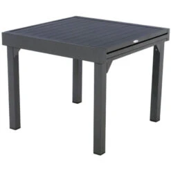 Table Rectangulaire Extensible Piazza 8 P. Graphite Hespéride -Mobilier Pleinair table rectangulaire extensible piazza 8 personnes graphite hesperide 2