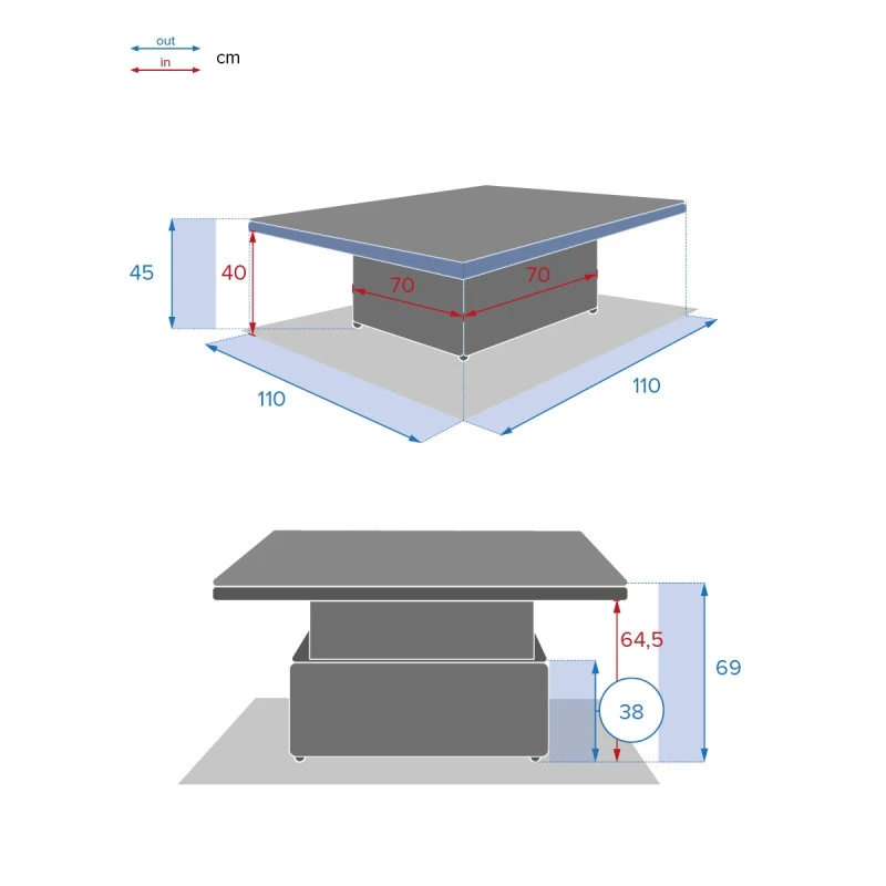 Table Relevable Moorea Terre Ombre Hespéride 6 Table Relevable Moorea Terre Ombre Hespéride – Image 6