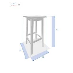 Tabouret Hauts De Jardin Tiwi Acacia Hespéride -Mobilier Pleinair tabouret hauts de jardin tiwi acacia hesperide 2