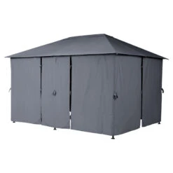 Tonnelle 3x4 M Santorini Gris Ardoise Hespéride 7 Tonnelle 3x4 M Santorini Gris Ardoise Hespéride -Mobilier Pleinair tonnelle hesperide santorini gris 2