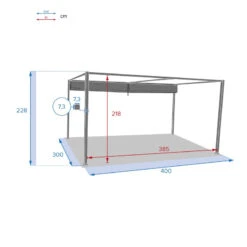 Tonnelle Palmeira 4x3 M Gris Ardoise Hespéride 9 Tonnelle Palmeira 4x3 M Gris Ardoise Hespéride -Mobilier Pleinair tonnelle palmeira 4x3 m gris ardoise hesperide 4
