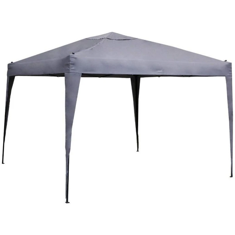 Tonnelle Pliante Carrée Hespéride 3x3m Easy Up Gris Ardoise 2 Tonnelle Pliante Carrée Hespéride 3x3m Easy Up Gris Ardoise – Image 2