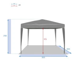 Tonnelle Pliante Carrée Hespéride 3x3m Easy Up Gris Ardoise 11 Tonnelle Pliante Carrée Hespéride 3x3m Easy Up Gris Ardoise -Mobilier Pleinair tonnelle pliante hesperide 3x3m easy up gris ardoise 5