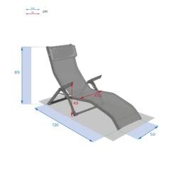 Transat 2 Positions Olive / Graphite Decima Hespéride -Mobilier Pleinair transat 2 positions olive graphite decima hesperide 6