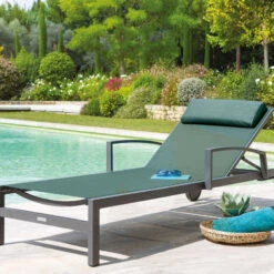 Transat Ocala Inclinable Jade/graphite Hespéride