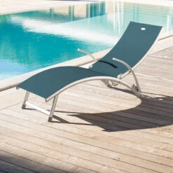 Mobilier Pleinair -Mobilier Pleinair transat samba bleu can hesperide 1