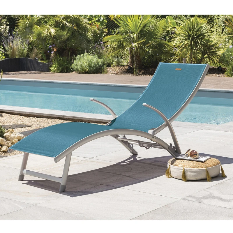 Transat Samba Pliable Et Empilable Bleu Canard Hespéride 1 Transat Samba Pliable Et Empilable Bleu Canard Hespéride