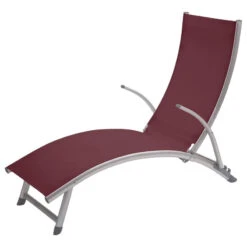 Transat Samba Pliable Et Empilable Bordeaux Hespéride -Mobilier Pleinair transat samba bordeaux hesperide 2