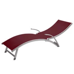 Transat Samba Pliable Et Empilable Bordeaux Hespéride -Mobilier Pleinair transat samba bordeaux hesperide 9