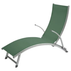 Transat Samba Pliable Et Empilable Vert Olive Hespéride -Mobilier Pleinair transat samba vert olive hesperide 1 4